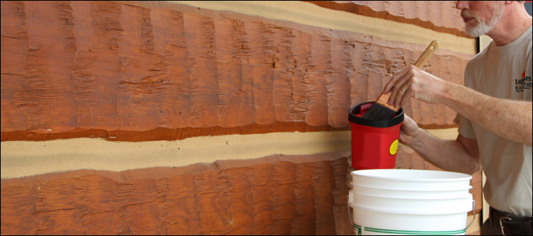 Professional Log Home Staining  Sealevel,  North Carolina